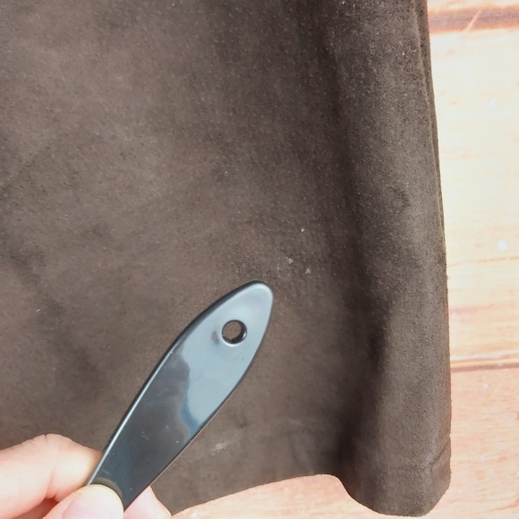 VINTAGE AILES DE LA MODE suede leather skirt size 15/16 Made in Canada - Picture 9 of 11